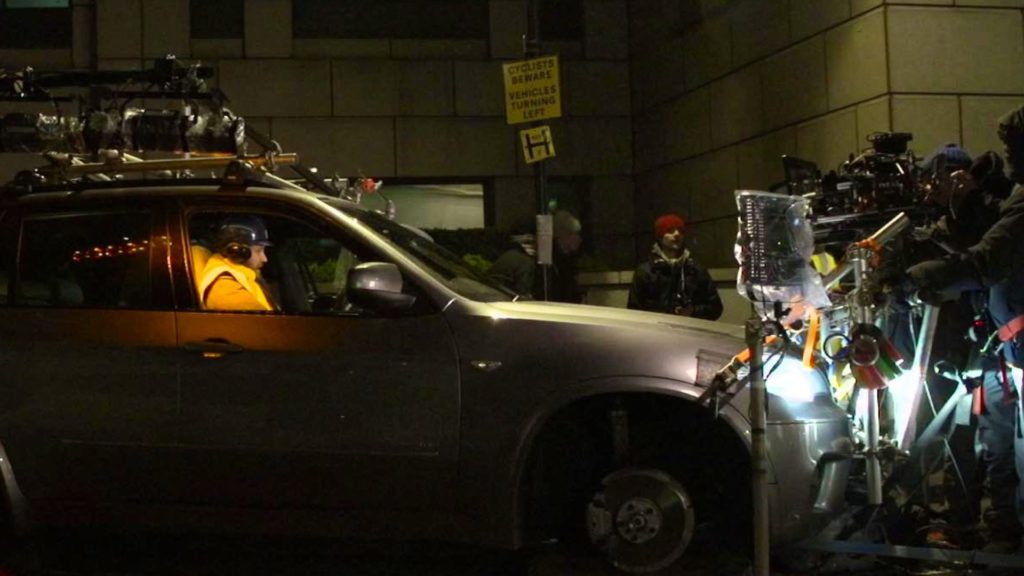 Fotka ze zákulisí natáčení filmu Locke, BMW X5, osm aut z filmů na HoppyGo